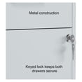 thumbnail image 6 of 2-Drawer File Cabinet, Lockable Office Storage - Letter Size, Mobile Gray Filing Cabinet 14x18x26.3", Office Organization, 6 of 8