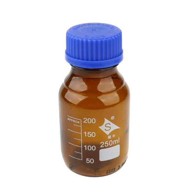 Graduated Glass Width Mouth Reagent Bottle 100, 250, 500,1000ml , 250ml