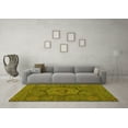thumbnail image 3 of Ahgly Company Indoor Round Abstract Yellow Modern Area Rugs, 3' Round, 3 of 4