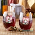 thumbnail image 3 of Hello Valentine’s Day Shetland Sheepdog Flower Crown Romantic Pink Floral 15oz Stemless Wine Glass Mug Sheltie Dog Lover Gifts Wine Glasses Cup - 00031, 3 of 5