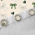 thumbnail image 4 of Homewish Kawaii Bow Tie Black Out Curtains,3D Cartoon Loves Curtains Pack of 2 (42x63 Each),Green Beige Bedroom Curtains For Girls Kids,Luxury Bedroom Decor, 4 of 6
