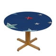 thumbnail image 3 of nygtbtfer Round Table Cloth American Patriotic Flag Fitted Elastic Edge Cover, Fade and Stain Resistant Table Cloths Table Cover Fits Tables 31-35, 3 of 8