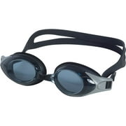 Angle View: SavCo Optical Rx Black Swim Goggles for Kids, Teens & Adults (Assorted Magnification Strengths)