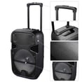 thumbnail image 4 of Portable 120W Active PA Speaker Mic AMP Bluetooth USB SD LCD FM Remote w/ Wireless Microphone, 4 of 11