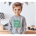 thumbnail image 4 of Bump and Beyond Designs Boys St. Patrick's Day Sweatshirt, Lucky Little Dude (Heather Grey 5/6T), 4 of 5