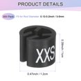 thumbnail image 3 of Uxcell 300-Pack Marcadores de Perchas para Ropa, Clips de Tamaño Codificados por Color de Plástico 2XS que se Ajustan a Varillas de 3mm-5mm [Negro], 3 of 6