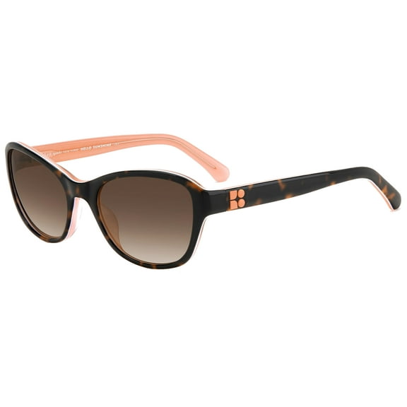 Kate Spade Golda Women's Havana Oval Sunglasses with Gradient Lens