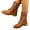 Brown, variant on Chenyee Women’s Combat Boots Lace Up Mid Calf Low Heel Chunky Platform Lug Sole Motocycle Booties