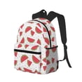 thumbnail image 2 of Haiem Hand Drawn Watermelon Lightweight Backpack for School, Classic Basic Water Resistant Casual Daypack for Travel with Bottle Side Pockets, 2 of 8