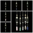 thumbnail image 2 of K-KED Natural Quartz Crystal Point Wand Pendant Wind Chime Stone Pendulum Hanging Gift-Rose Quartz Stone-2pcs, 2 of 9