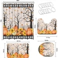 thumbnail image 4 of FRAMICS 16-Piece Fall Shower Curtain Sets with Rugs, Buffalo Plaid Pumpkin Bathroom Sets, Thanksgiving Waterproof Fabric Bathroom Curtain Decor with Hooks, 4 of 10