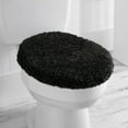 Mainstays Basic Polyester 19" x 22" Toilet Lid Cover, Black