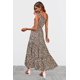 thumbnail image 5 of Vestido floral de verano para mujer, un hombro, sin mangas, con nudo, dobladillo con volantes, bohemio, maxi vestidos Ormromra  FSHY004-6, 5 of 5
