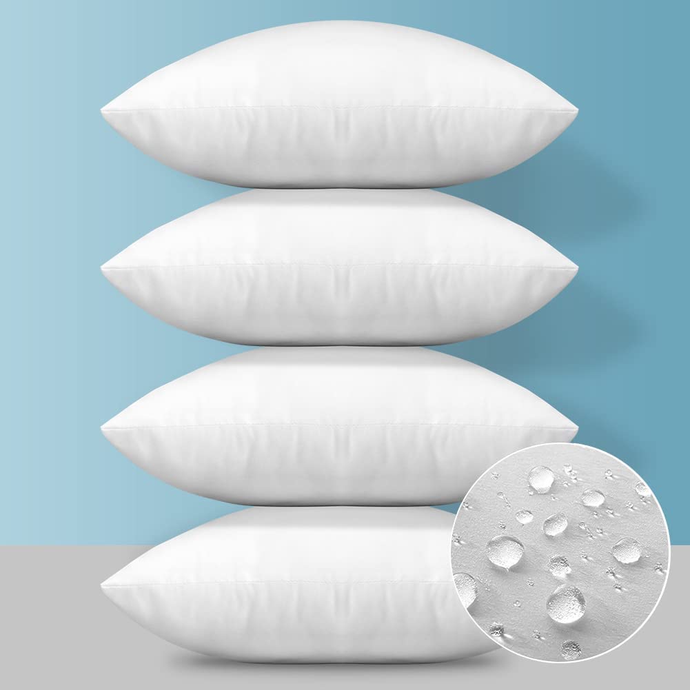 OTOSTAR Premium Waterproof Throw Pillow Inserts Set of 4 Water