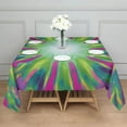 thumbnail image 3 of Colorful Tie Dye Burst Pattern Square Tablecloth,Waterproof Square Table Cover,Wipeable Spillproof Washable Table Cover for Home Kitchen Party Decor 60"x60"(152x152cm), 3 of 6