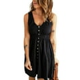 thumbnail image 3 of Vestido corto sin mangas Nikou con cuello en V para mujer tamaño XS S M L XL XXL, 3 of 5