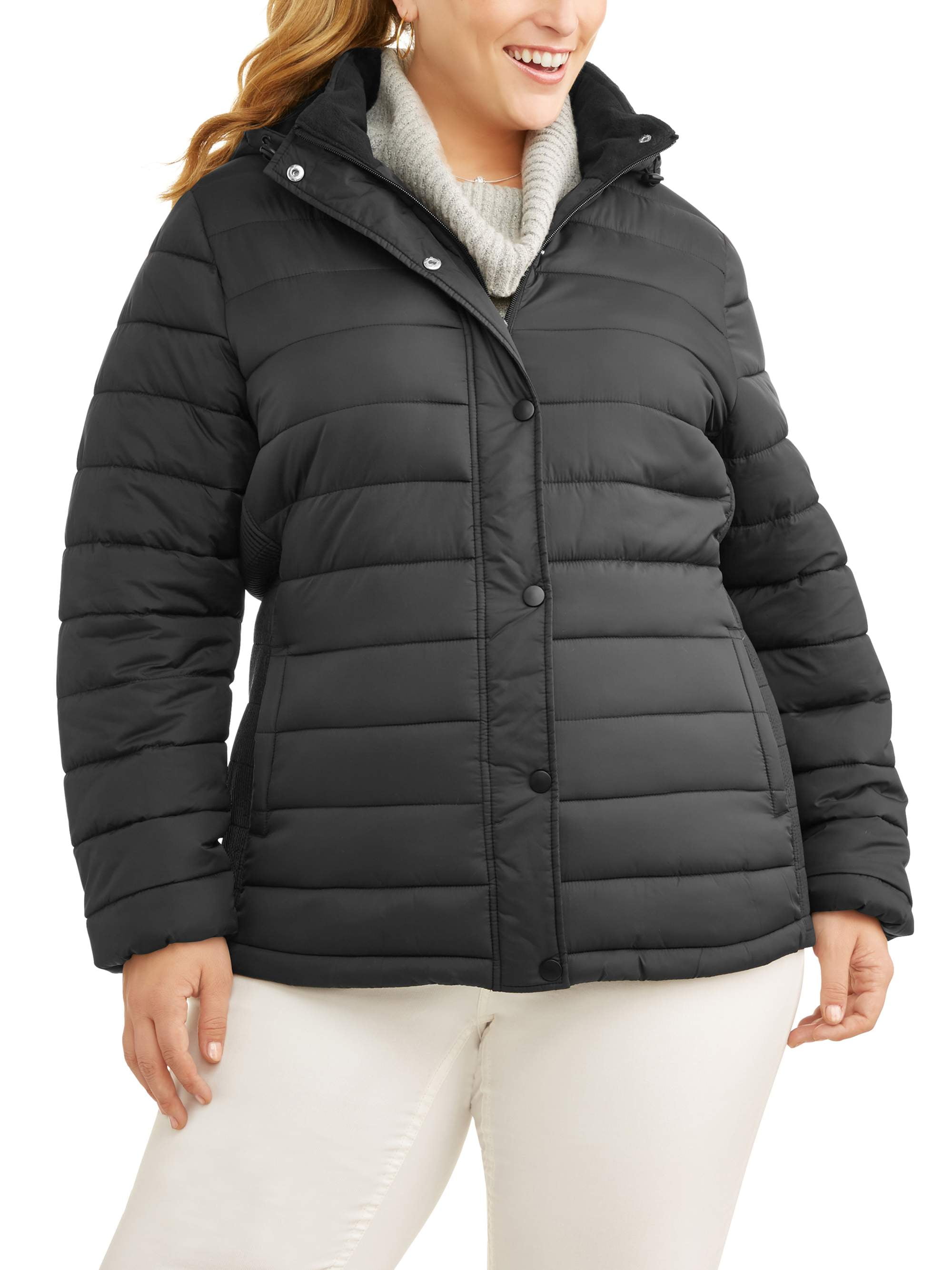 walmart plus size puffer coats