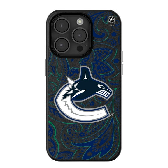 Keyscaper Black Vancouver Canucks Paisley iPhone Magnetic Bump Case