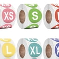 thumbnail image 4 of 7 etiquetas adhesivas coloridas para tallas de ropa, letras para álbum de recortes, 3,5 cm codificadas 3XL, de tamaño para pantalone, 4 of 5