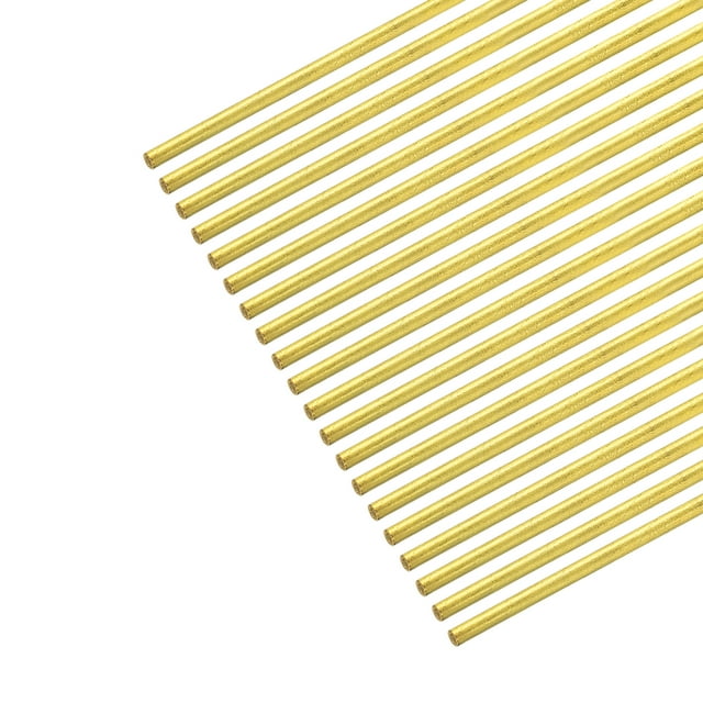 Unique Bargains Tige en Laiton, Laiton Rond Solide Tige 1,5 Mm x 250 Mm Tour Barre Stock 20pack