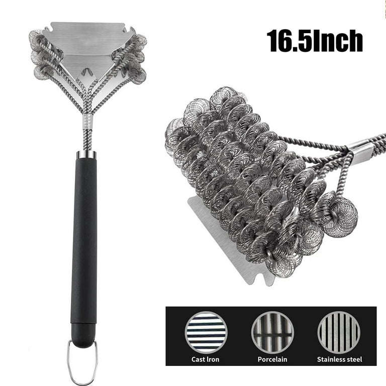 Grill Brush Bristle Free BBQ Non Wire Grill Brush and Scraper 16.5