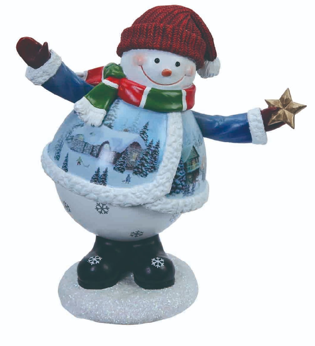 Pack of 2 Musical Winter Waving Snowman Table Top Figures 6.5 ...