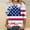 White, variant on POTETI Fourth of July Shirts Women Independence Day Holiday 3/4 Sleeve Crew Neck American Flag Print T-Shirt Tops