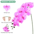 thumbnail image 2 of Uxcell 3-Pack Artificial Orchid Flowers 9 Large Petals 37 Inch Faux Phalaenopsis Silk Bouquets Lilac Fake Orchids for Home/Wedding, 2 of 6