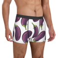 thumbnail image 5 of Men's Boxer Briefs, cool Eggplant Soft Comfy Mens Underwear Boxer Briefs Breathable With Widen Waist, 5 of 7