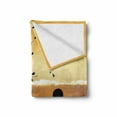 thumbnail image 2 of Nature Soft Flannel Fleece Blanket, Little Child Silhouette with a Bird Cage at Sunset in Forest Rural Trees Birds, Cozy Plush for Indoor and Outdoor Use, 60" x 80", Marigold Black, by Ambesonne, 2 of 6