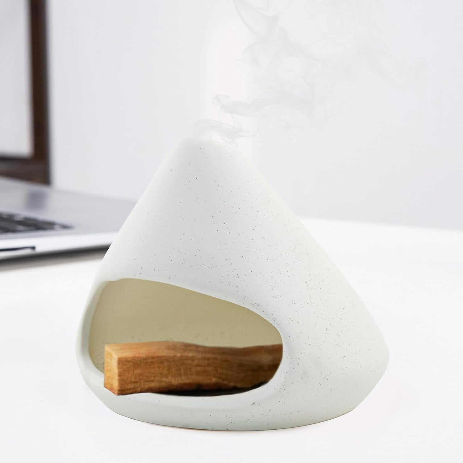 CATPAN Palo Santo Holder Ceramic Incense Burner Holder Sage Holder for Burning, Ash Catcher Mini Chiminea Unique Home Decor for Meditation/Yoga (Red)