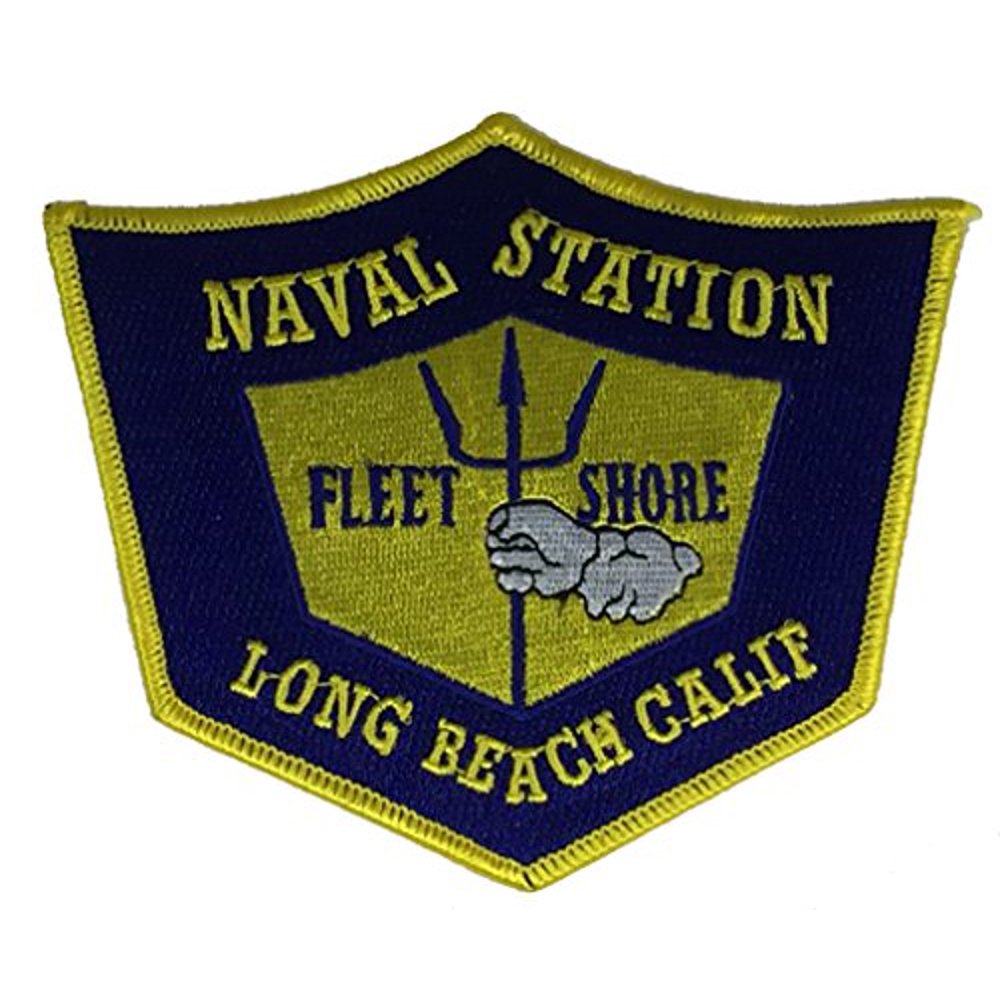U.S. NAVAL STATION LONG BEACH CALIFORNIA "FLEET SHORE" PATCH COLOR Veteran Owned Business