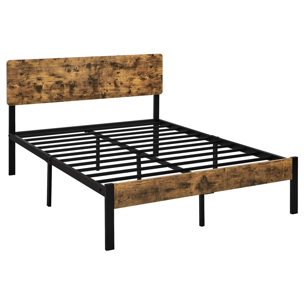 Yaheetech Platform Metal Full Bed With, Full Bed Frame With Slats