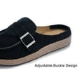thumbnail image 4 of Women's Casual Canvas Flat Slip-on Sneaker Comfort Flat Shoes Black shikongkuajing, 4 of 6