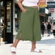 thumbnail image 2 of Pantalones Capri de Mujer Más Tamaño de Lino Recortado Suelto Ajuste Casual Capris para Verano Primavera Diario de la Playa, 2 of 7