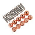 thumbnail image 1 of Cutting  Tip Electrode Kit, Complete Easy To Install Tip Electrode Kit Consumables Safe 10 Set Brass Metal Professional Replacement  for Industrial Use, 1 of 7