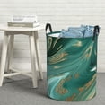 thumbnail image 6 of Gaeub Green And Gold Marble Dirty Clothes Storage Basket, Toy Storage Bin for Storing Clothing, Diapers, Toys-, 6 of 6