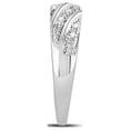 thumbnail image 4 of 10kt White Gold His Hers Round Diamond Square Matching Wedding Set 1/3 Cttw, 4 of 5