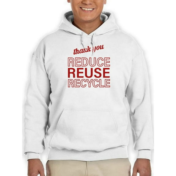 Reduce, Reuse And Recycle Hoodie Men -GoatDeals Designs, Male Small