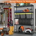 thumbnail image 4 of Garage Shelving, Heavy Duty Garage Shelving 48" L x 18" W x 72" H, 2500lbs Load Bearing Storage Shelves Adjustable, Durable Metal Storage Shelves, Easy Assemble for Garage, Basement, 4 of 7