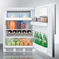 thumbnail image 4 of Built-in undercounter refrigerator-freezer for residential use, cycle defrost w/deluxe interior, stainless steel wrapped door, thin handle, and white cabinet, 4 of 4