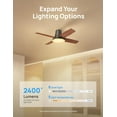 thumbnail image 3 of Dreo Ceiling Fans with Lights and Remote, 44'' Low Profile Ceiling Fan for Indoor Bedroom, 6-Level Dimmable Lighting & 5-Color Tone, 6 Speeds, Reversible DC Motor, Easy Installation, Black, 3 of 8