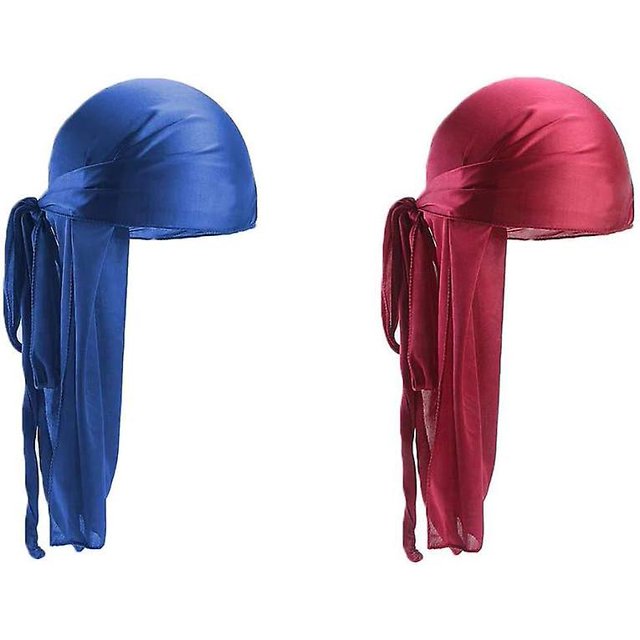 Paquete de 2 Bandana ondulada de cola larga de 360 grados TANGJMXG Sombrero de quimioterapia para pérdida de cabello