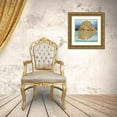thumbnail image 3 of Pinto, Patricia 20x20 Gold Ornate Wood Framed with Double Matting Museum Art Print Titled - Gold and Teal Leaf Palm II, 3 of 4