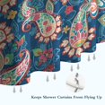 thumbnail image 6 of Blue Paisley and Floral Pattern Shower Curtain 72"x72" ,Bathroom Decorative Shower Curtains Set with 12 Hooks,Modern Waterproof Washable Shower Curtain, 6 of 6