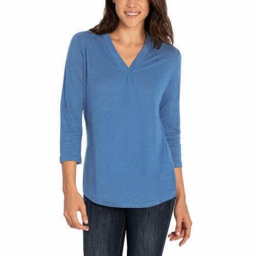 Orvis Ladies' Linen Blend Top (Small, Moonlight Blue)