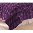 thumbnail image 3 of DNG Creations 5 Piece Full Waterfall Duvet Cover with Zipper Closure 800 Threads Count, 100% Egyptian Cotton ( Oversized King - Solid Plum ), 3 of 3