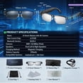 thumbnail image 6 of AI Smart Glasses with 4K Camera, 8MP HD Camera Glasses-Anti-Shake Video Recording, GPT Vision,AI Voice Control,Dual Clear BT Call&Translate,UV/Blue Light Smart Sunglass Tint Lenses for Travel Meeting, 6 of 10