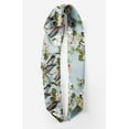 thumbnail image 2 of Bimba Blue Floral & Bird Printed Pure Silk Scarf Neck Wrap Summer Hair Bandanas For Women 40 x 80 Inches, 2 of 6