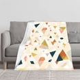 thumbnail image 2 of Vibrant Geometric Pattern Flannel Blanket - Soft Cozy and Warm for Sofa Travel Bed and Chair - Perfect for Modern Decor, 2 of 7